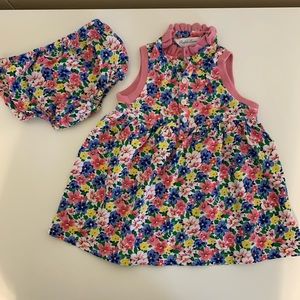 Baby girls Ralph Lauren dress set.